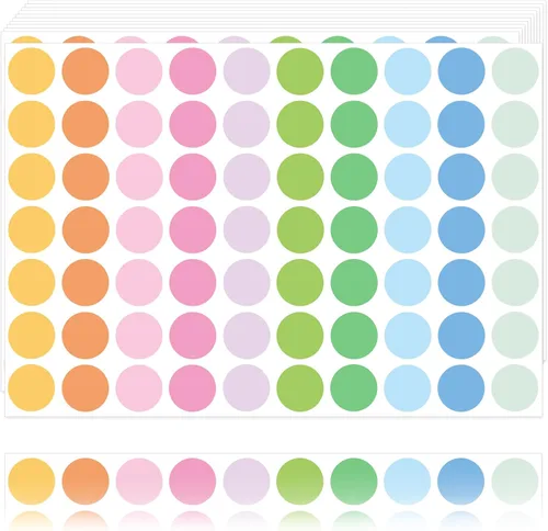 3500 Pegatinas de Puntos de Colores de 3/4 Pulgada Círculo Redondo Pegatinas para Venta de Garaje Etiquetas de Codificación de Colores 10 Etiquetas