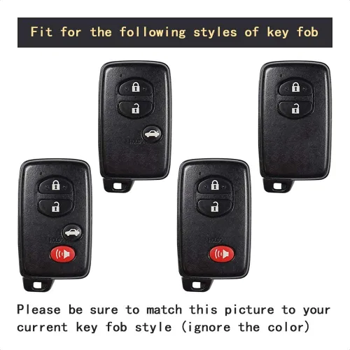 Miniatura 4 de Funda inteligente para llavero compatible con Toyota Avalon Camry Corolla Highlander Prius RAV4 Sequoia VENZA Scion FR-S Subaru BRZ negro