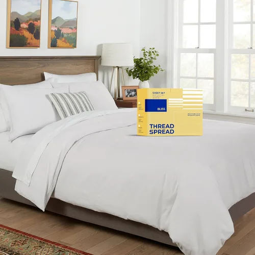 Miniatura 18 de THREAD SPREAD Funda de edredón tamaño Queen, serie 600, funda de edredón 100% algodón egipcio, tamaño Queen (3 piezas, color rubor), suave