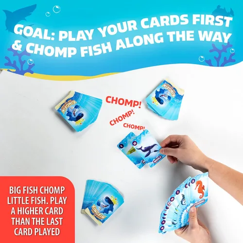 Miniatura 3 de Continuum Games Kingfin Chomped or Be Chomped - Juego de cartas para niños, adolescentes y adultos, de 3 a 6 jugadores, a partir de 6 años
