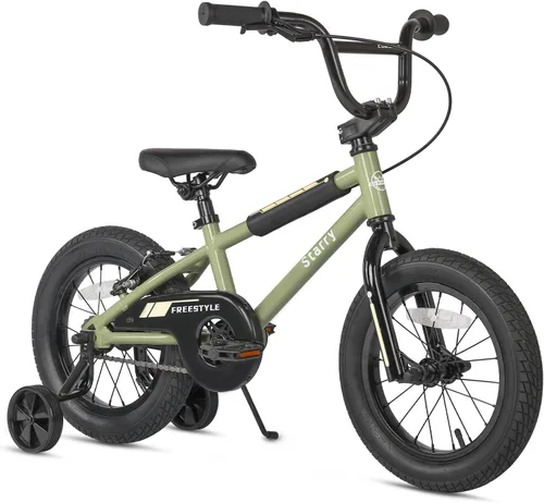Miniatura 21 de cubsala Bicicleta para niños de 12, 14, 16, 18 pulgadas, estilo BMX, con ruedas de entrenamiento, freno para niños de 2 a 10 años, varios