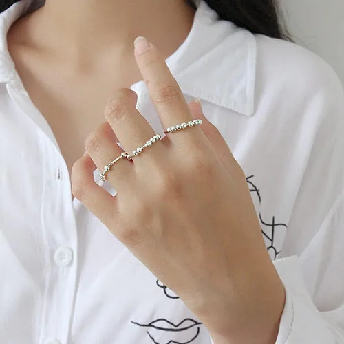 Miniatura 3 de Anillos de Plata de Ley 925 Anillos para la Ansiedad Anillo Fidget para Mujeres y Hombres Chapado en Oro de 14k Anillo Spinner para el Pulgar