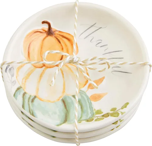 Miniatura 5 de Mud Pie Plato de calabaza Tidbit, apilado, 4.0 in (de) diámetro