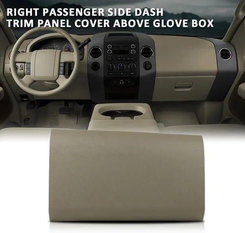 Miniatura 2 de G-PLUS Cubierta del Panel del Bisel del Tablero Lado del Pasajero Guantera Superior Compatible con Ford F150 2004 2005 2006 2007 2008 Beige