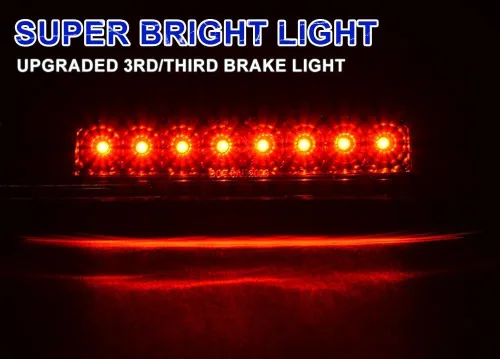 Miniatura 2 de PIT66 Luz de freno LED de tercera luz compatible con Toyota Tacoma 1995-2015 Luz de señal de alto montaje Faro de carga Lente transparente Carcasa