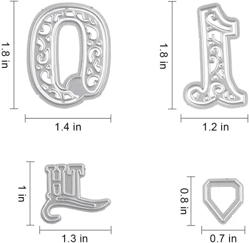 Miniatura 2 de Troqueles de números para hacer tarjetas de álbumes de recortes, 0 ~ 9 números arábigos de corte de metal, números troquelados para regalo