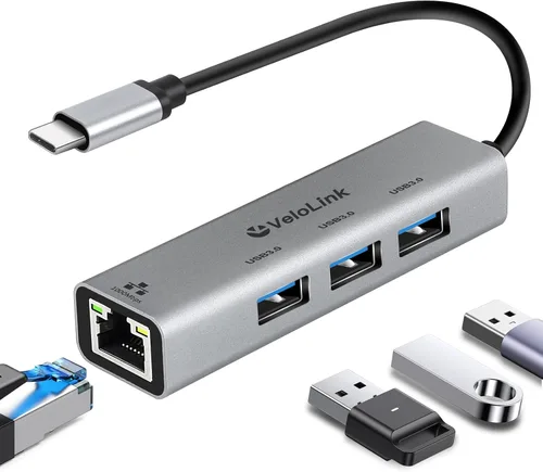 Miniatura 9 de Adaptador Ethernet a USB, 1 Gbps USB a RJ45 Gigabit LAN, USB 3.0 Ethernet compatible con 10/100/1000 Mbps. Compatible con portátiles, PC, Mac