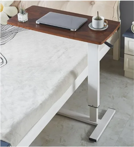 Miniatura 11 de Sude Table - Mesa auxiliar pequeña, mesa auxiliar movible, fácil de montar, resistente a los arañazos, altura ajustable, mesa de noche con ruedas