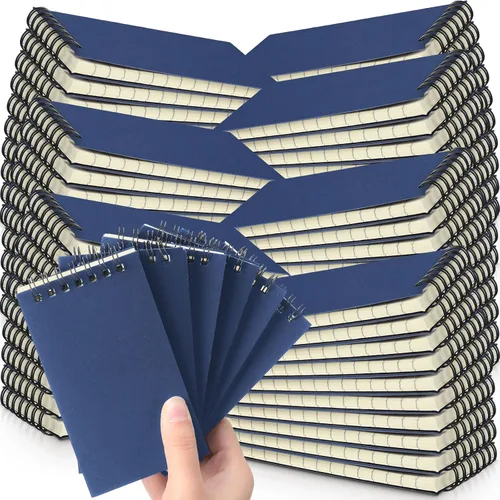 Tenceur 100 piezas de cuadernos de bolsillo pequeños a granel, 3 x 5 pulgadas, cuadernos de notas en espiral mini con tapa superior, cuadernos con