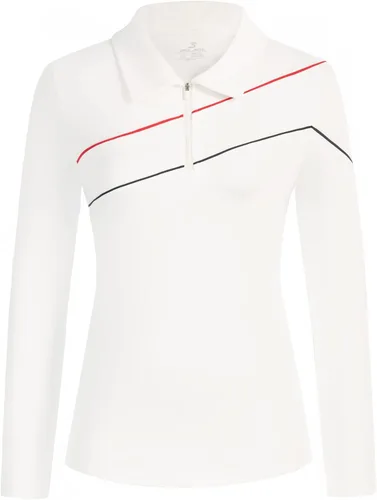 Miniatura 2 de JACK SMITH Polo de golf para mujer, ajuste seco, UPF 50+, manga larga, con cremallera, ajuste delgado, atlético, con soporte para camiseta