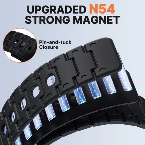 Miniatura 3 de Bandletic Magnético Compatible con Garmin Instinct 2 Correa de Reloj - Correa de Silicona de Ajuste Rápido de 22mm para Fenix 8 E 47mm/7 6 Pro/5