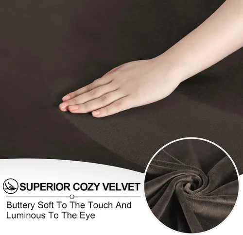 Miniatura 3 de FestiCorp Fundas para sillón reclinable de terciopelo real, 4 piezas de fundas para sillón reclinable pequeño Lazy Boy, fundas elásticas para sofá