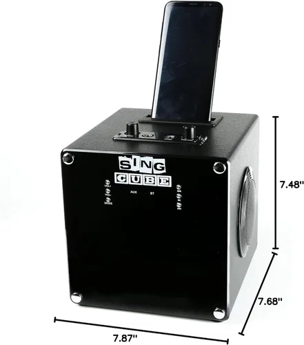 Miniatura 11 de Luces recargables de la máquina del karaoke del bluetooth y dos micrófonos, 5W (SINGCUBE01)