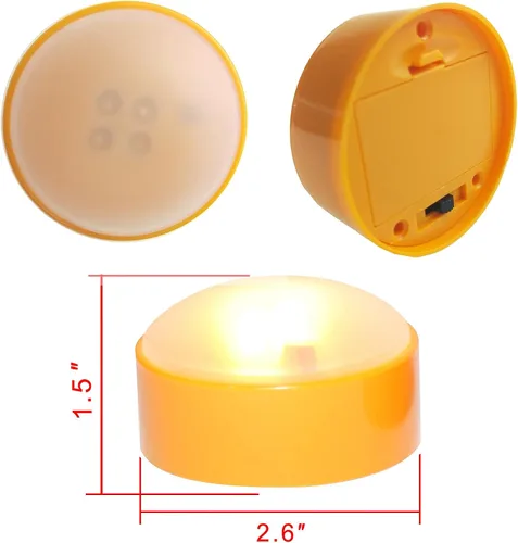 Miniatura 4 de CANDLE CHOICE Luces LED de calabaza de Halloween con temporizador remoto, brillantes y parpadeantes, funciona con pilas, velas eléctricas sin llama