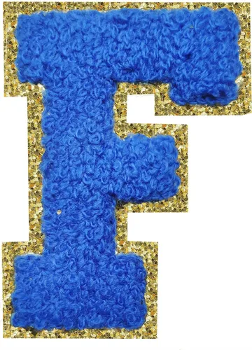 Miniatura 177 de SPRT - Parches de letras de chenilla universitaria con purpurina, parche de letras blancas para planchar con letras del alfabeto para disfraz