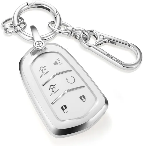 Miniatura 29 de para Buick - Funda para llavero con llavero de cuerda trenzada metálica anti-pérdida mejorada, carcasa suave de TPU exquisita para Avenir Envision