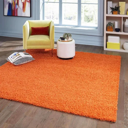 Miniatura 72 de Unique Loom Zuniga Solid Shag Collection alfombra moderna de felpa negra de área (7' 0 x 10' 0)