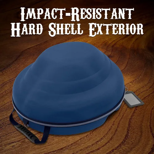 Miniatura 2 de CASEMATIX Caja de sombrero de vaquero y almacenamiento portátil para sombreros de vaquero para bordes de hasta 4.75 pulgadas, funda rígida