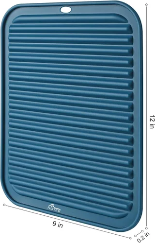 Miniatura 2 de HOTEC Salvamanteles de silicona sin BPA para ollas y sartenes calientes, resistente al calor de 446 ℉ para encimera de cocina, tapete de secado