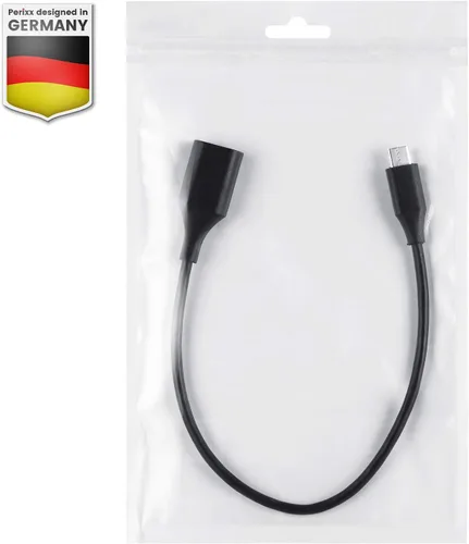Miniatura 6 de Perixx PERIPRO-403 - Cable USB tipo C macho a USB-A hembra de 1 pie - Especificaciones USB2.0 para conexión de teclado y mouse con teléfono