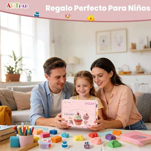 Miniatura 7 de ARTPAR Plastilina de Secado al Aire para Niños, Kit de Arcilla para Modelar, Set de Escultura Model Magic, Ultra Ligera y Suave, Segura No Pegajosa