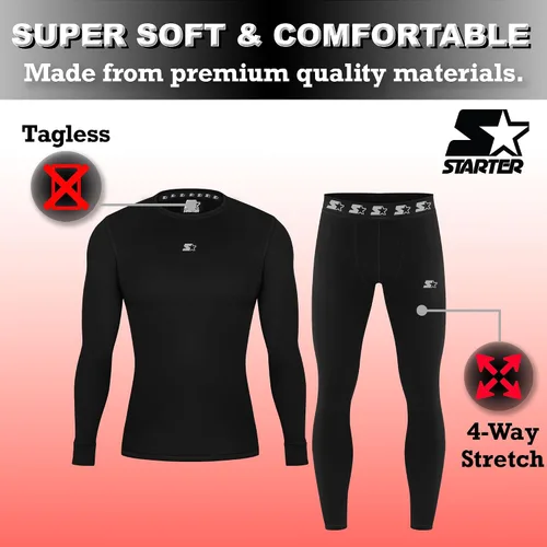 Miniatura 2 de Starter Conjunto de capa base para hombre, parte superior e inferior, camisas de compresión para hombres, pantalones de compresión para hombre