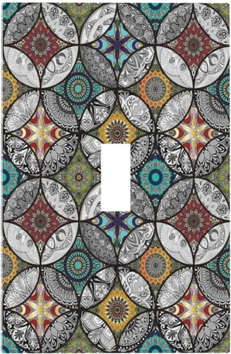 Miniatura 18 de Cubierta decorativa para interruptor de luz, diseño de pájaros y flores florales en blanco y negro, 2 bandas, cubierta decorativa para pared, placa