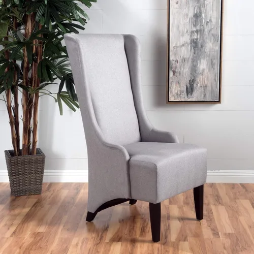 Miniatura 2 de Christopher Knight Home Silla de comedor de tela Callie, color gris claro