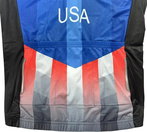 Miniatura 8 de Lo.gas Camiseta de ciclismo de Estados Unidos para hombre, manga corta, camisetas de ciclismo con bandera americana, ropa de bicicleta de carretera