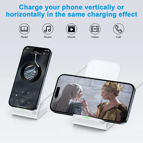 Miniatura 3 de Pixel Cargador inalámbrico rápido, soporte de carga inalámbrico de 15 W para Google Pixel 10a 10 Pro XL Fold 9a 9 Pro XL 8a 8 Pro 7a 7 Pro 6 Pro