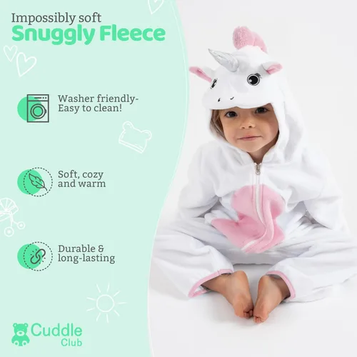 Miniatura 101 de Enterizo de vellón para bebé, rómper de una sola pieza con capucha para niños, ropa para exteriores, chaqueta infantil