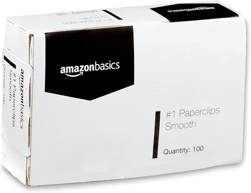 Miniatura 2 de Amazon Basics Clips de papel No. 1, lisos, 1000 unidades (10 paquetes de 100), color plateado