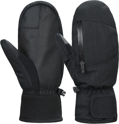 Guantes de esquí impermeables para mujeres y hombres, guantes de nieve de invierno para pantalla táctil, guantes de esquí para clima frío, snowboard