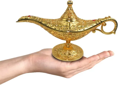 Miniatura 5 de Lámpara clásica de Aladino de leyenda vintage, luz mágica de los deseos, coleccionable, rara, clásica, árabe, accesorios de disfraces, lámpara