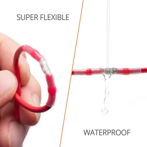 Miniatura 6 de Wirefy 150 conectores de alambre para sello de soldadura, conectores a tope de soldadura termorretráctiles, mangas de soldadura impermeables