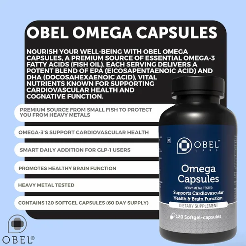 Miniatura 3 de obel Omega 3 purificado Cápsulas de aceite de pescado de 2000 mg 120 cápsulas blandas Suministro para 60 días Probado por terceros Sin