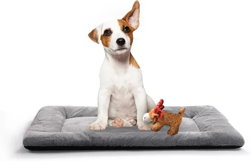 Miniatura 21 de Camas para Perros Almohadilla para Jaula para Perros Medianos/Grandes que se Ajusta a Jaulas de Perros, Almohadilla de Perrera Lavable y Gris