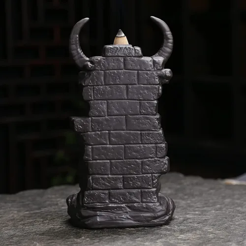 Miniatura 3 de Soporte para Incienso de Cono Cascada – Humo frío que fluye hacia atrás, quemador de incienso con reflujo, fuente de cerámica, soporte único