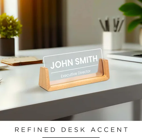 Placa de nombre personalizada para escritorio de negocios, regalo de oficina personalizado para compañero de trabajo, jefe o gerente, placa de
