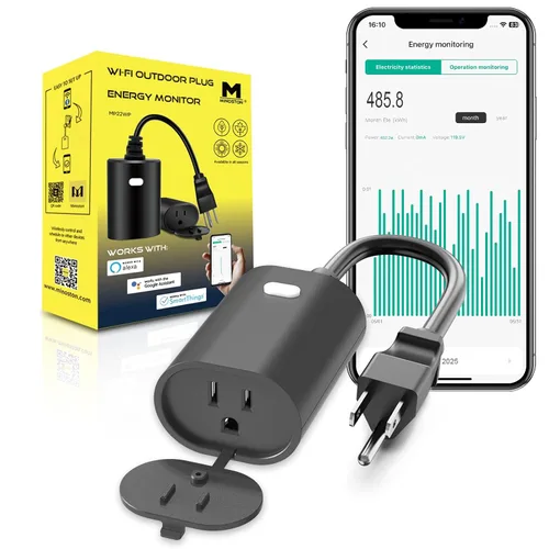 Miniatura 13 de Enchufe inteligente para exteriores con enchufe WiFi resistente, control remoto, impermeable, compatible con Alexa Google Assistant, no requiere