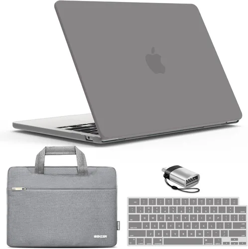 Miniatura 19 de IBENZER Compatible con estuche para MacBook Air de 13 pulgadas 2025 2024 2023 2022 M4 A3240 M3 A3113 M2 A2681, estuche rígido y funda con protector