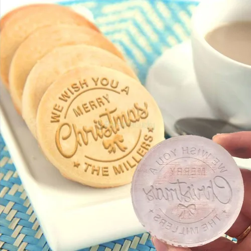 Miniatura 5 de Sello de galletas de Navidad personalizado 2025 con el apellido de tu familia, ideal para hornear y decoración navideña, regalo ideal