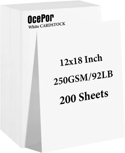 Miniatura 12 de OcePor 100 hojas de cartulina negra de 8.5 x 11 pulgadas, cartulina negra de 92 libras/250gsm, papel grueso de cartulina, papel pesado de cartulina