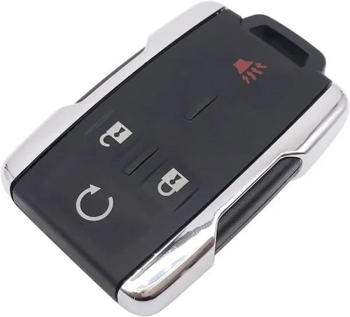 Miniatura 4 de Funda de repuesto inteligente para llavero con control remoto para GMC Sierra Canyon, Chevy Silverado Colorado 2014 2015 2016 2017 sin llave Plata 2