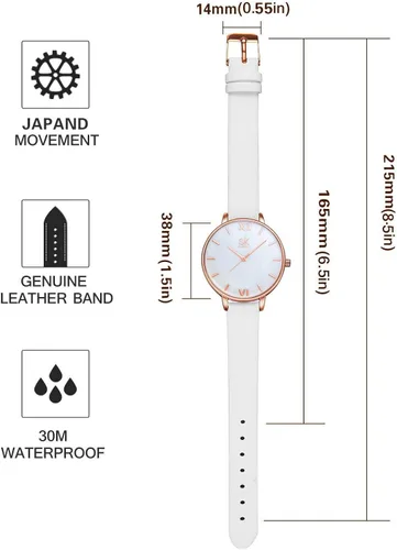 Miniatura 5 de SHENGKE Creative Simplicity Women Watch Genuine Leather Elegant Women Watches Ladies Business Wristwatch
