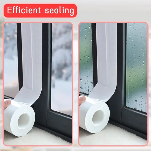 Miniatura 8 de Birllaid - Cinta blanca para sellado de ventanas, cinta de aislamiento para aire acondicionado, 3 pulgadas x 65 pies impermeable, bloqueador