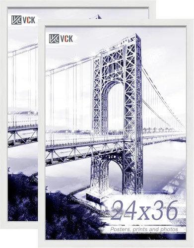 Miniatura 14 de VCK Marco de fotos de 24 x 36 pulgadas, exclusivo marco de póster grande negro para pared, galería en casa, oficina, 1 paquete