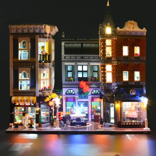 LIGHTAILING Juego de luces para el modelo de bloques de construcción (Creator Expert The Assembly Square) – Kit de luz LED compatible con Lego 10255
