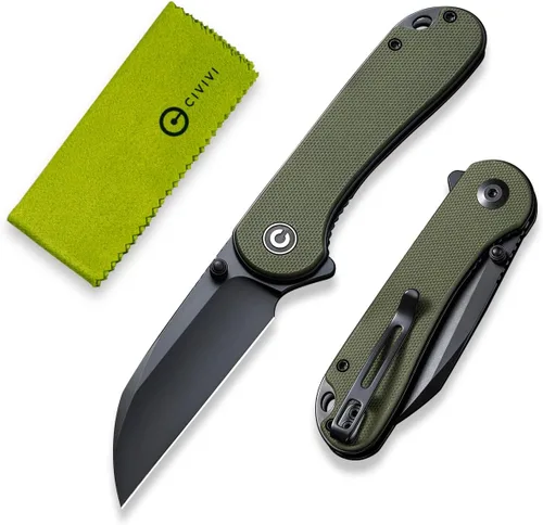 Miniatura 7 de CIVIVI Cuchillo de bolsillo - Elementum Cuchillo plegable con hoja Wharncliffe Nitro-V de 2.97 pulgadas, mango G10, ideal para regalo EDC al aire