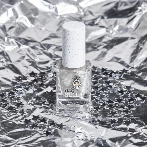 Miniatura 7 de Miss Nella Shooting Star - Esmalte de uñas seguro especial plateado brillante para niños, fórmula no tóxica y sin olor para niños y niños pequeños